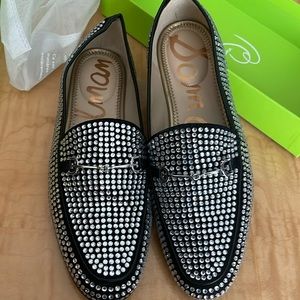 Sam Edelman Loraine rhinestone loafers worn once